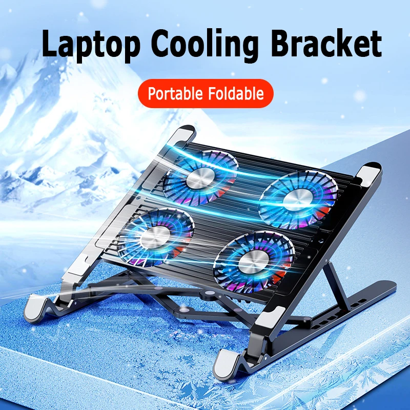 

Cooling Fan Portable Bracket Laptop Radiator Rapid Cooling Lift Folding Storage Silent Heat Sink Aluminum Alloy Stand Cooler