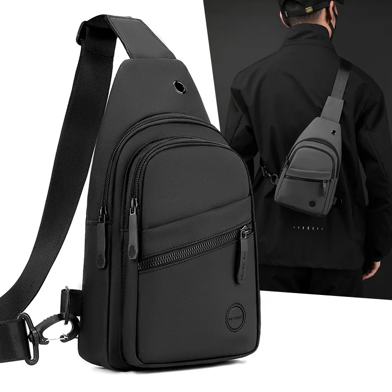 Men Cross Body Bag Sling Backpack Travel Fashion Outdoor Sports Waterproof Nylon Male Purse Side Shoulder Chest Messenger Bag
