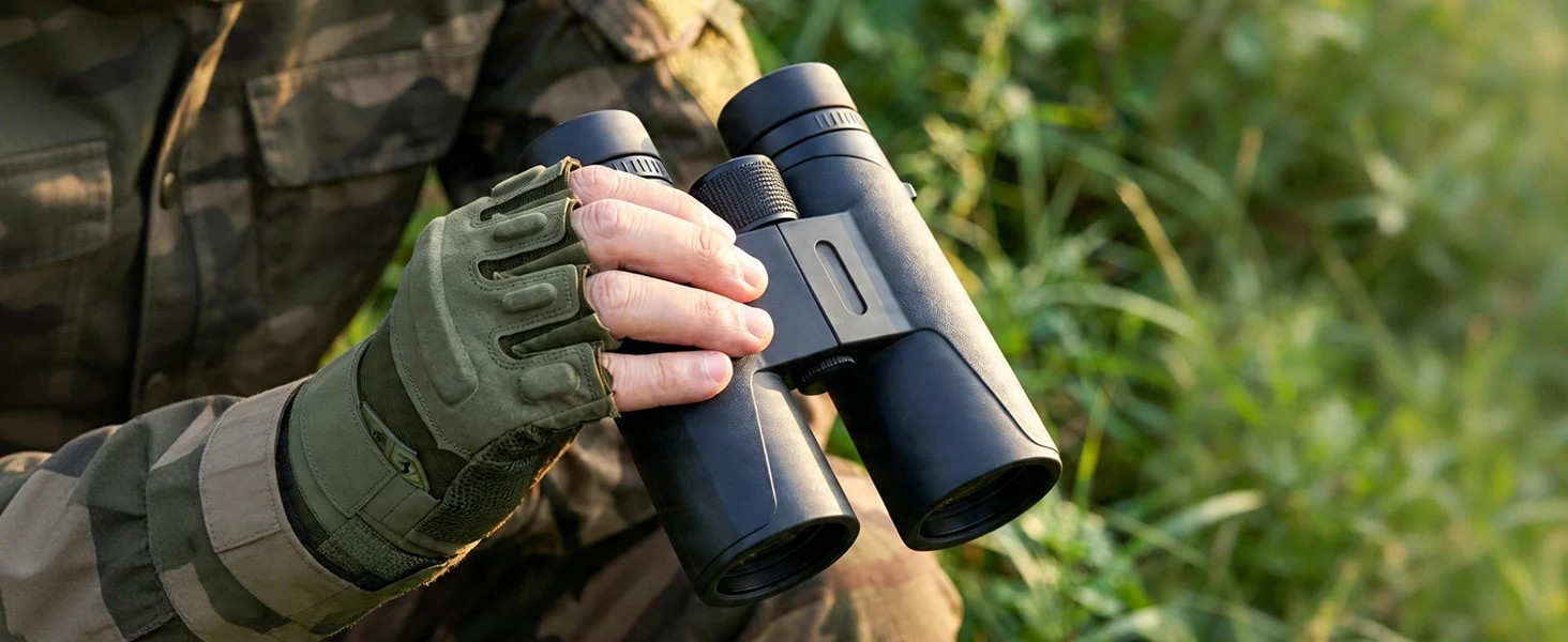 10X42 Fernglas Professionelles Dachkant-Prisma Leistungsstarkes Teleskop HD Tragbares Weitbereichs-Objektiv für Vogelbeobachtung Campingausflüge – Detail 7