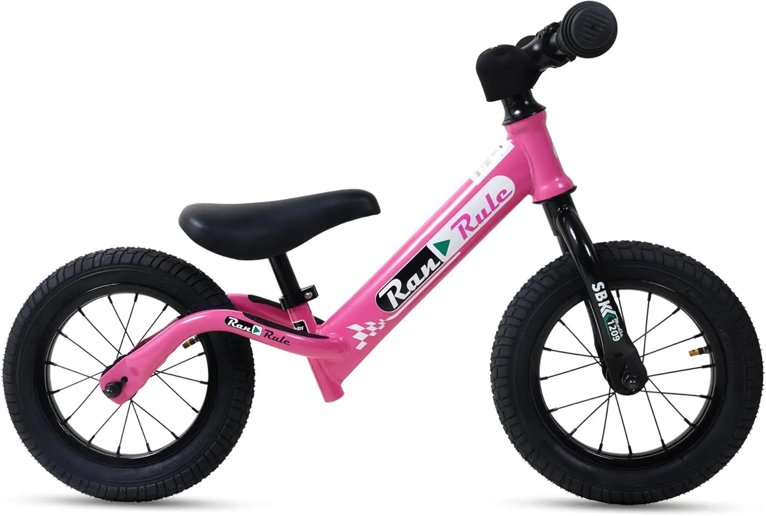 Kids Balance Bike Ultralight Durable Aluminum Alloy Frame 12 Inch EVA Wheel for Toddlers Age 2~5 Years, Pink