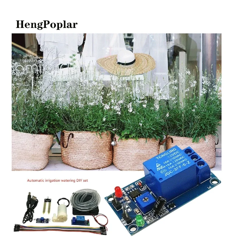 DIY Automatic Watering Irrigation System Soil Moisture Sensor Pump Module Kit