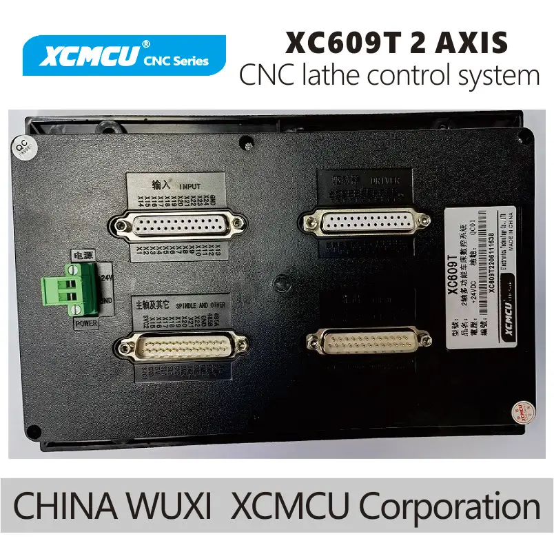 XCMCU XC609T 2 axis USB CNC lathe control system G-code for step servo motor Support Outer Circle, End Face, Slot,Taper, Arc etc