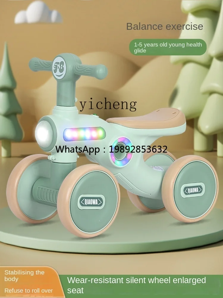ZZ Balance Bike (for Kids) 1 1 1 3 Years Old Infants Baby Walker No Pedal Sliding Child Four-Wheel Sliding Luge