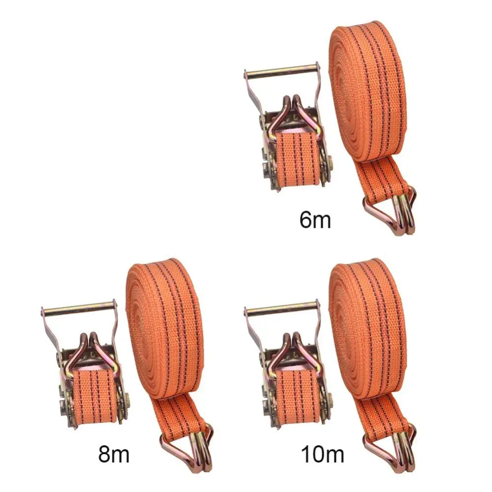 Lashing 50mm Binding Strapping Tensioner Ratchet Tie Down 6/8/10 Meter Strapping Rope Thickened Fastener Towing Rope Car