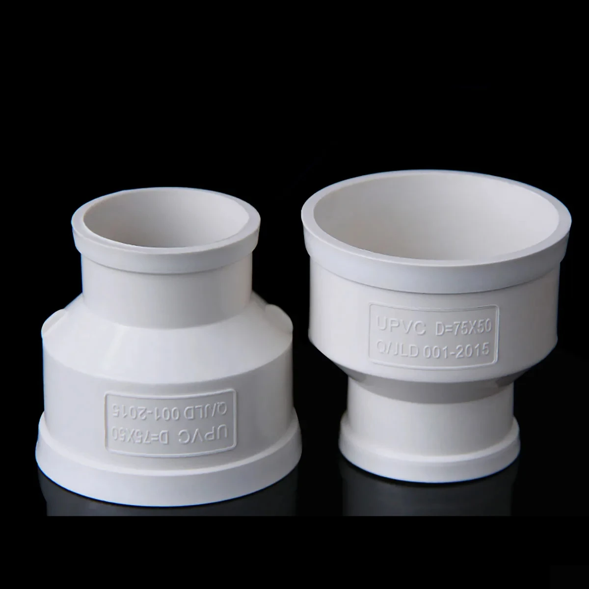 1pcs PVC Reducing Straight Connector Inner White Drain Pipe Adapter Drainage Fittings Dia 50 75 110 160 200 250 315 400mm