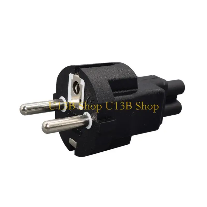 U13B US EU UK to IEC320 C5 Adapter, 3 Prong Laptop Power Plugs Converter view 2