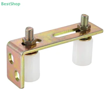 Gate Rollers Sturdy Wear Resistant Convenient with L Shape Bracket Sliding Gate Nylon Rollers for Fences Home Yard Sliding Door
