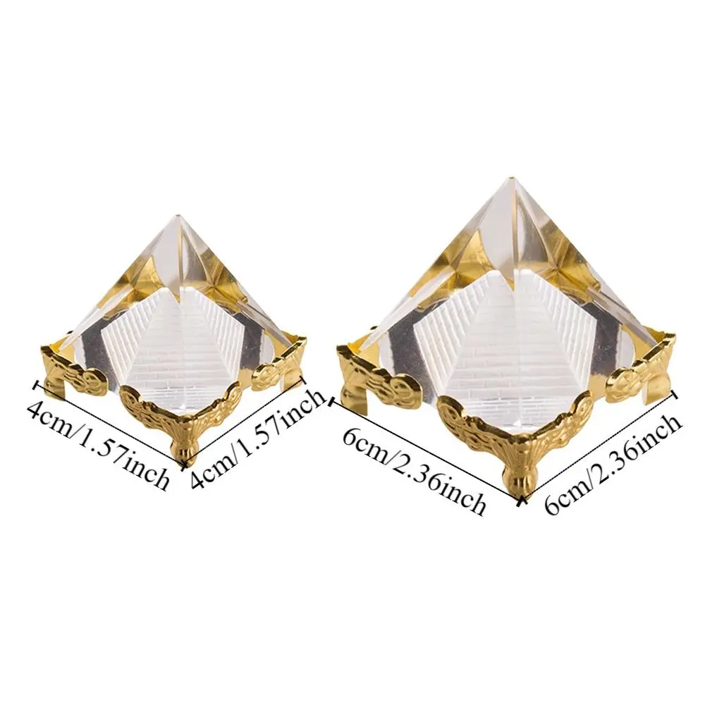 Dreieck Schrift Pyramide Ornamente Mini Kreative Kristall Pyramide Statue Einfache Meditation Kristall Pyramide Handwerk