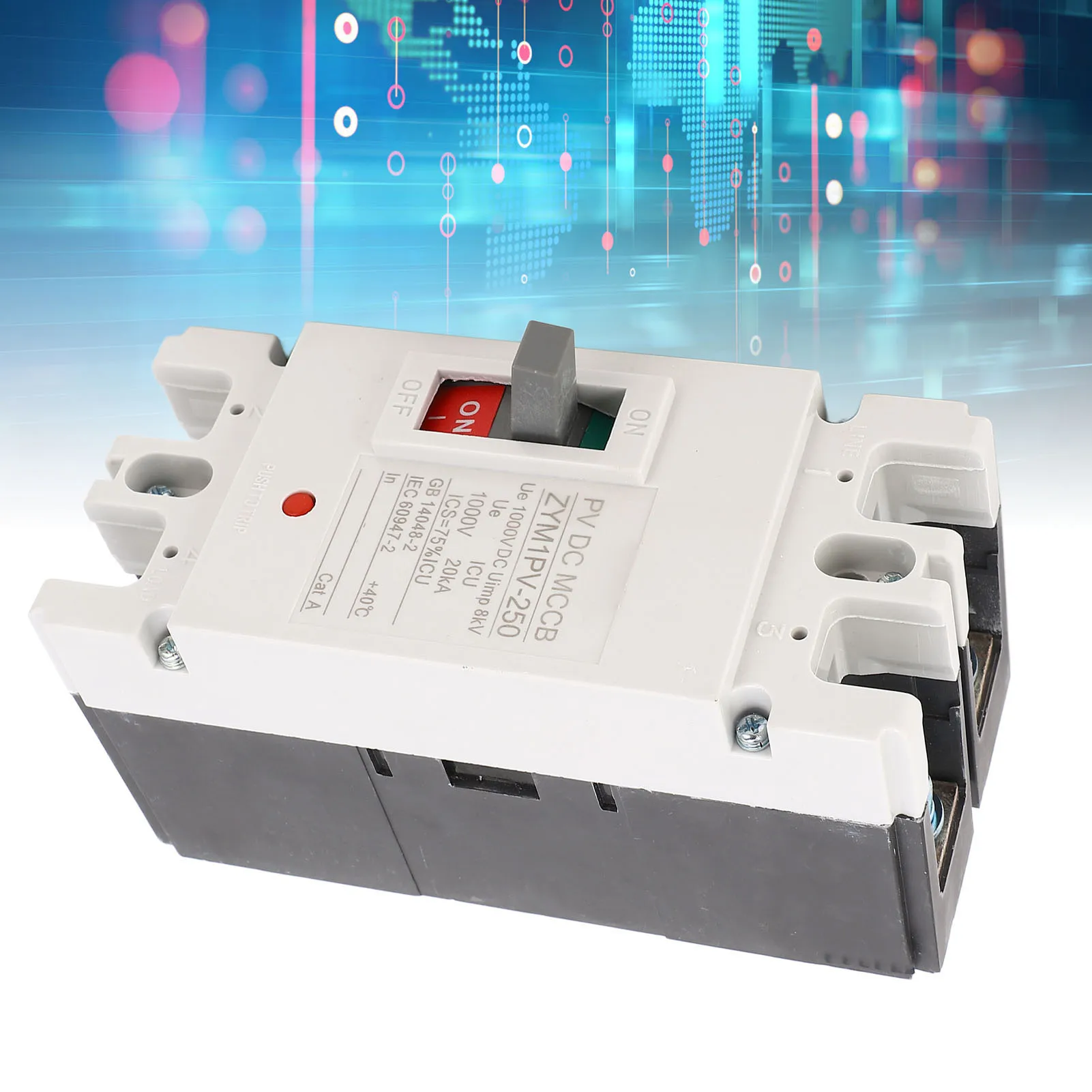 Moulded Case Circuit Breaker 200A MCCB Solar Battery Protection Switch 2P DC 1000V DC Circuit Breaker view 2