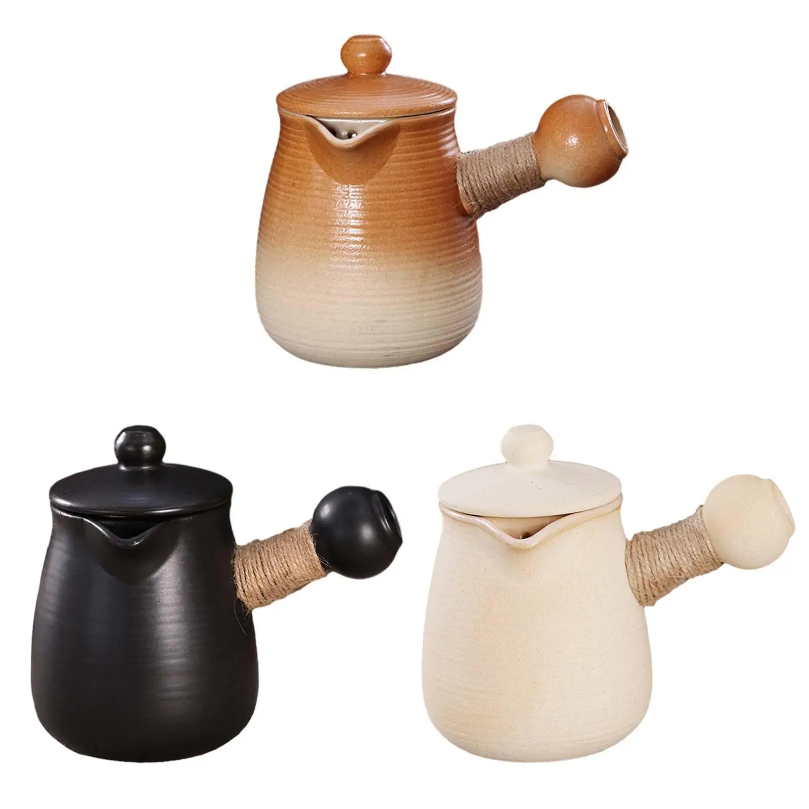 

Керамический чайник на 650 мл с термостойкой ручкой для чая дома и на открытом воздухе