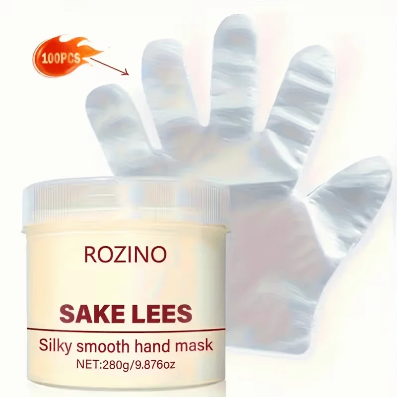 280g Handmaske mit Weinschlamm-Seidenextrakt (100 kostenlose Handschuhe enthalten) - Hypoallergene, feuchtigkeitsspendende und aufhellende Formel, geeignet für raue, trockene und schälende Hände, verbessert feine Linie – Detail 6