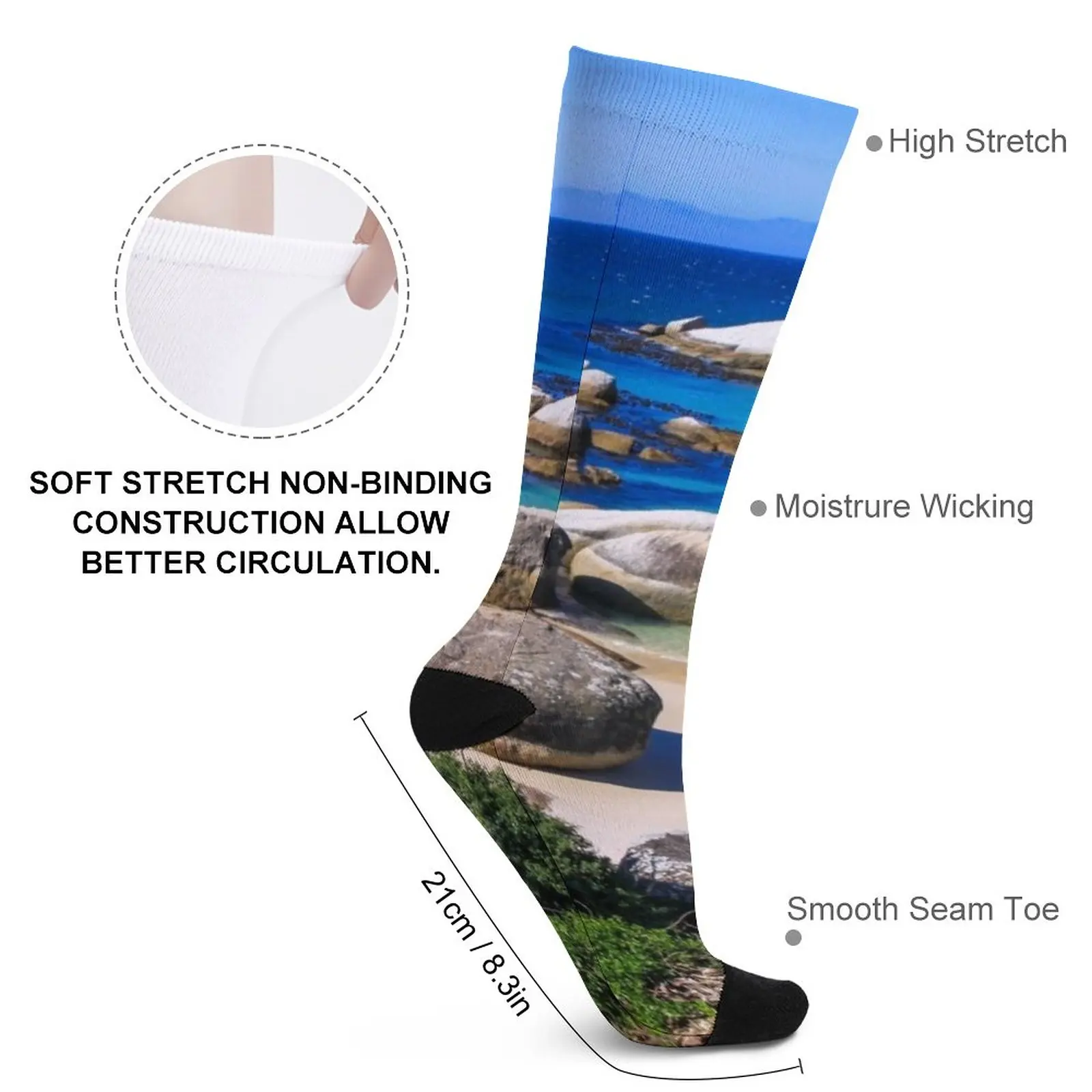 Boulders Beach, Cape Town, South Africa Socks sports socks woman Soccer gifts for men Cartoon characters socks