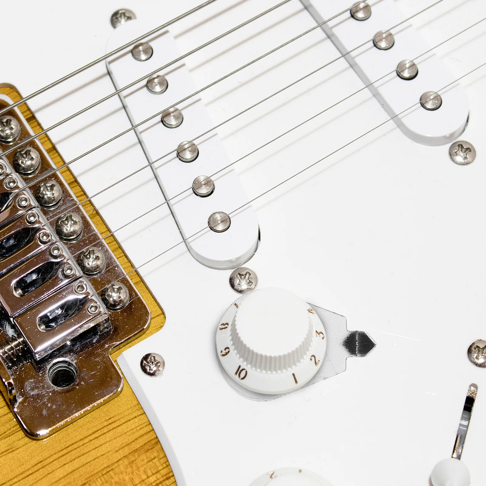 

10pcs Guitar Knob Indicator Board Electric Potentiometer Washers Markers Silver Stacked Knobs Metal Material Tone Volume