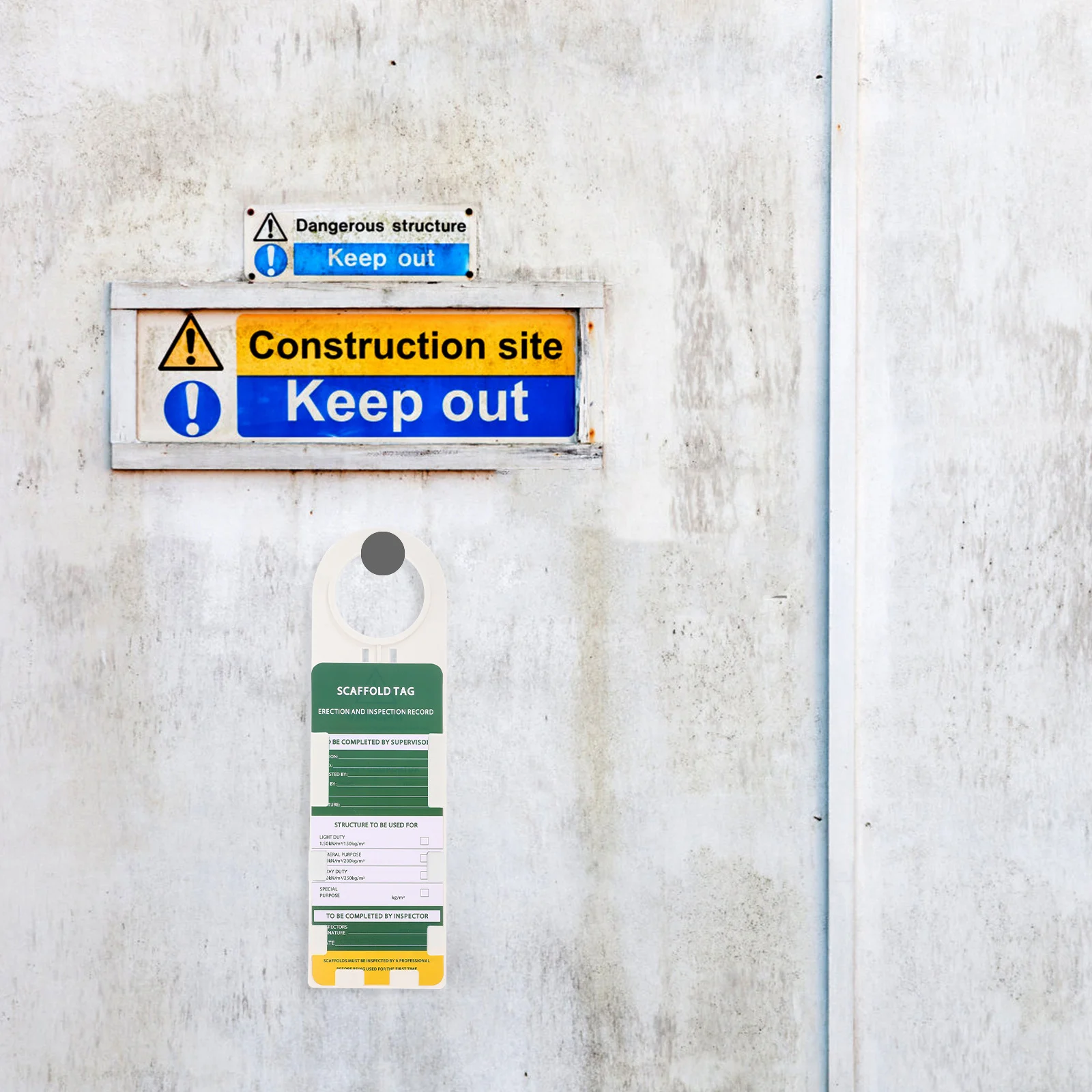 6pcs Safety Inspection Tags Scaffolding Warning Labels Pvc Durable For Construction Sites Scaffold Tag Set Traffic Safety Signs