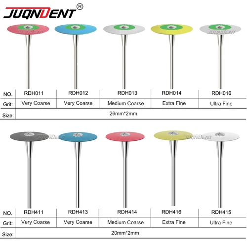 Imagen 2 del producto Ruedas de pulido de diamante de goma Dental, disco pulidor HP de 2,35mm para cerámica, porcelana, Zirconia, pulido, productos dentales
