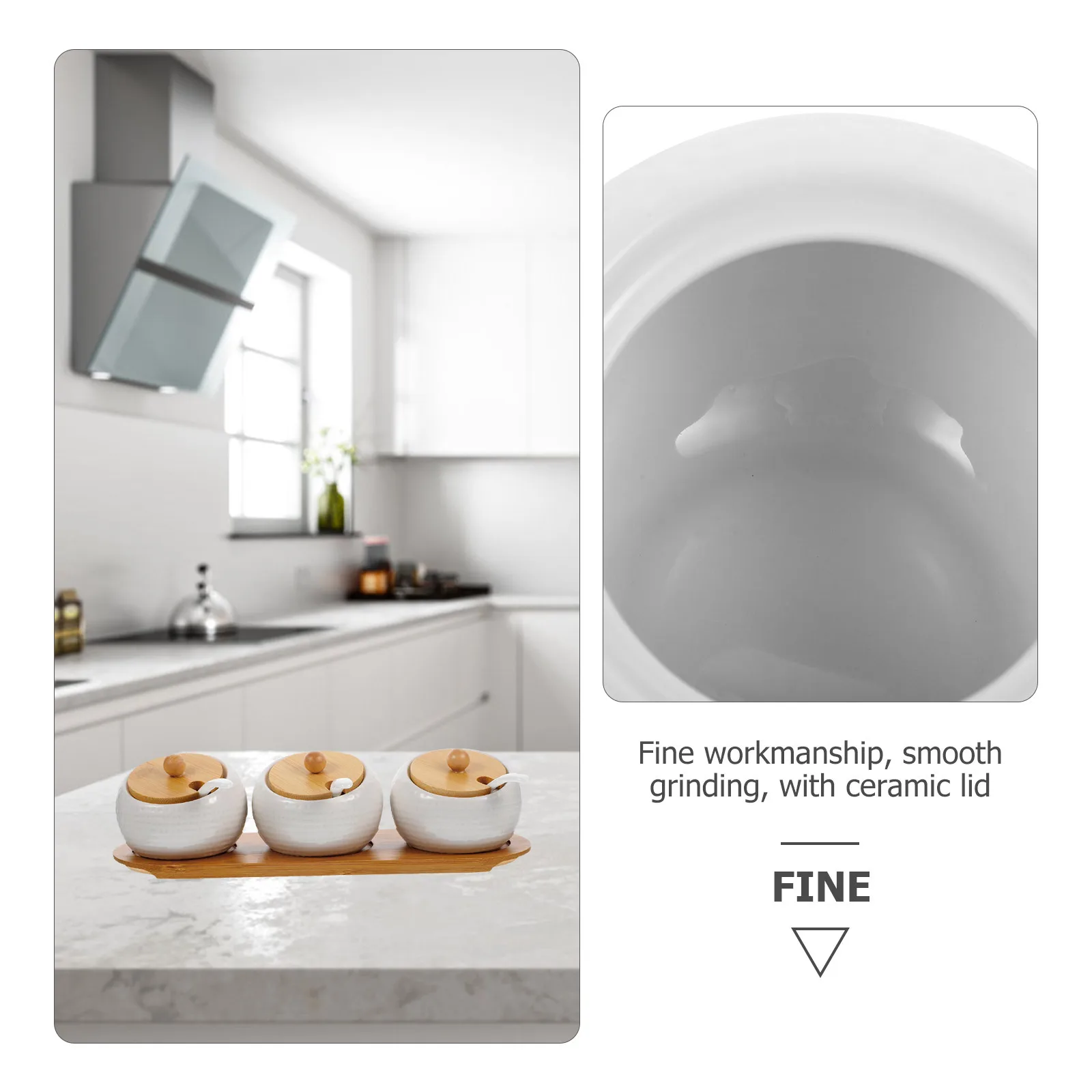 

1 комплект керамических банок для хранения приправ, без запаха, безопасных для соли, перца, специй, кухонные кастрюли для приправ, контейнеры с крышками и