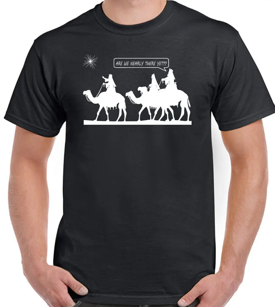 Christmas T-Shirt Funny Are We Almost There Yet? Three Wise Men's Gift