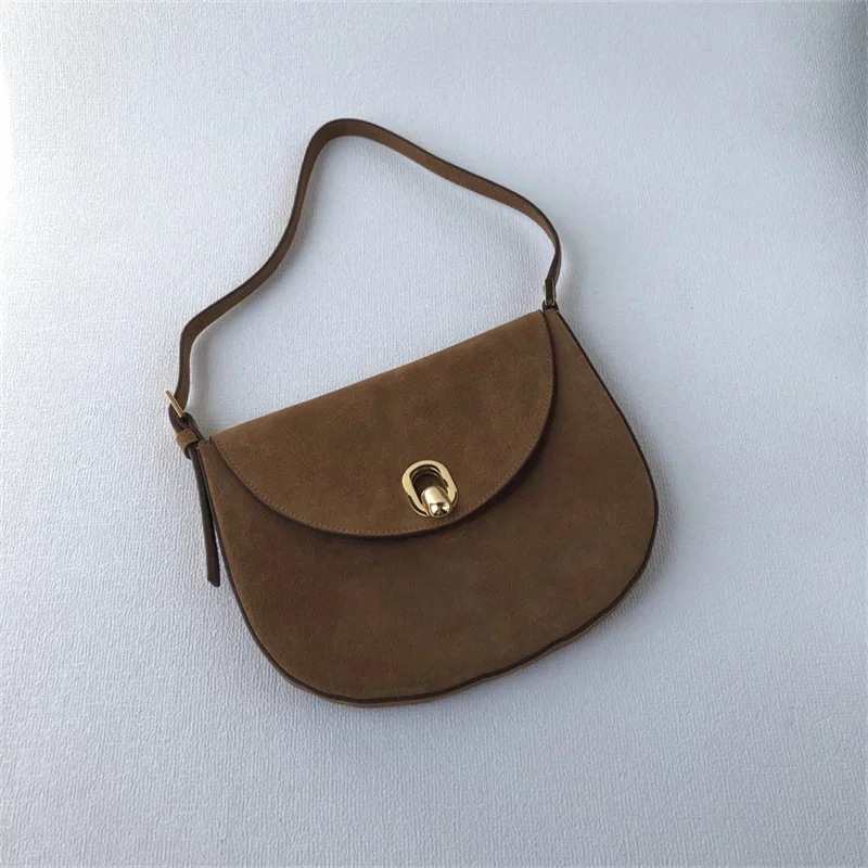 Niche design Savette tondo hobo Ladies anti-fur minimalist commuter shoulder underarm bag phone bag