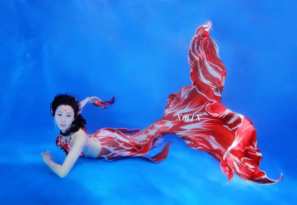 

Оригинальный дизайн, купальник с хвостом русалки, большой рыбий хвост, для мужчин и женщин, для плавания, подводная фотография, HD-принт, кожа хвоста