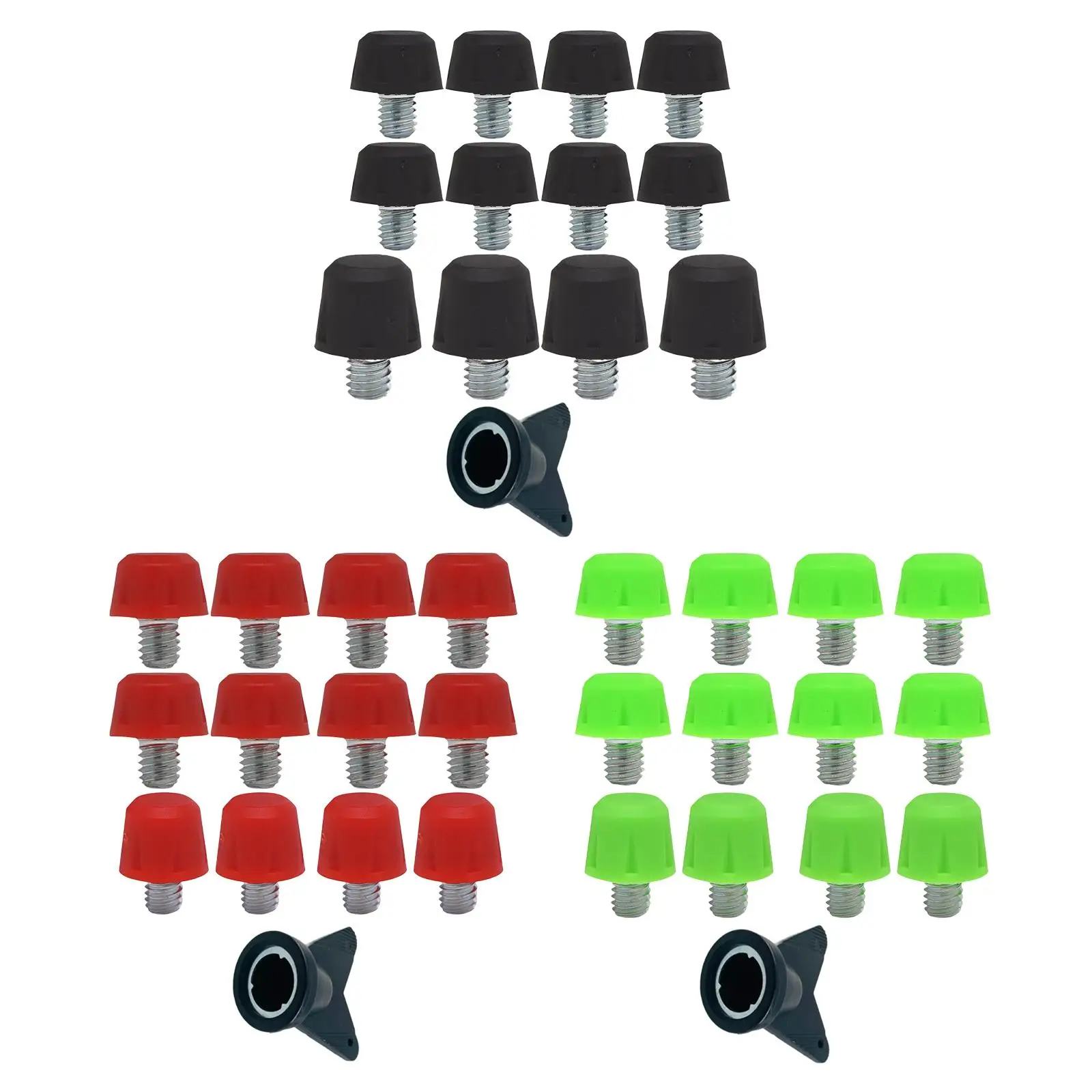 12-delige voetbalschoenspikes vervangende spikes met moersleutel schoenaccessoires voor competitie indoor outdoor sporttraining