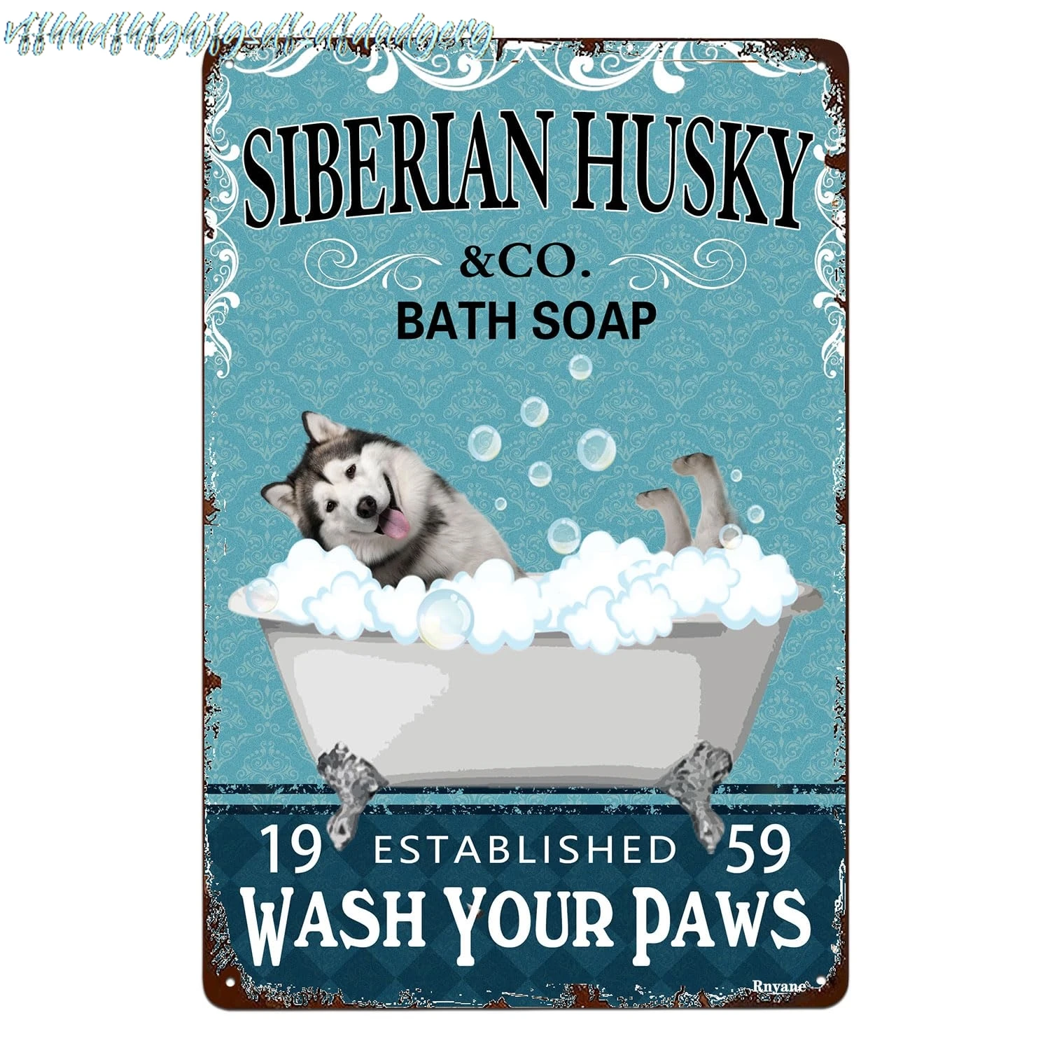 Bathroom Tin Signs Siberian Husky Bath Soap Metal Sign Vintage Home Farmhouse Bathroom Wall Decor Funny Bathroom Wall Art S sign