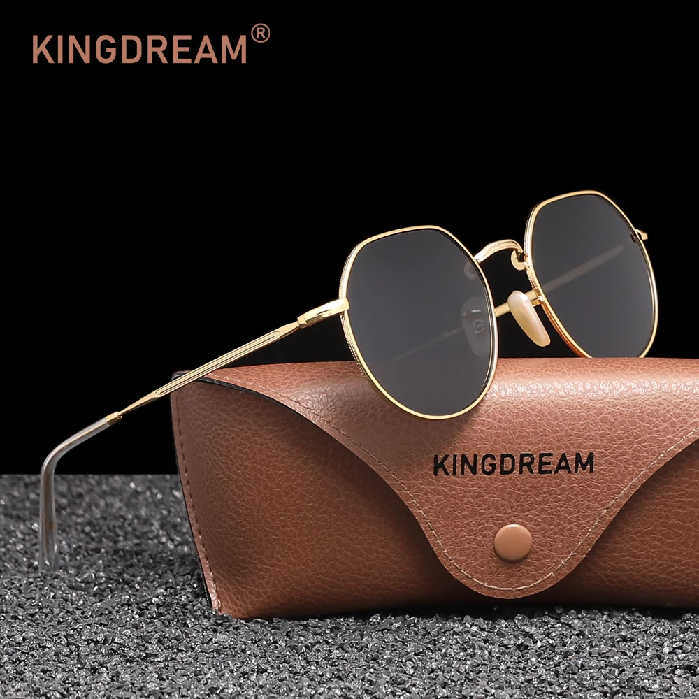 KINGDREAM Damen-Sonnenbrille, polarisiert, UV400-Schutz, coole Herrenbrille, dünner Rahmen, Reisebrille, Tac-Linse