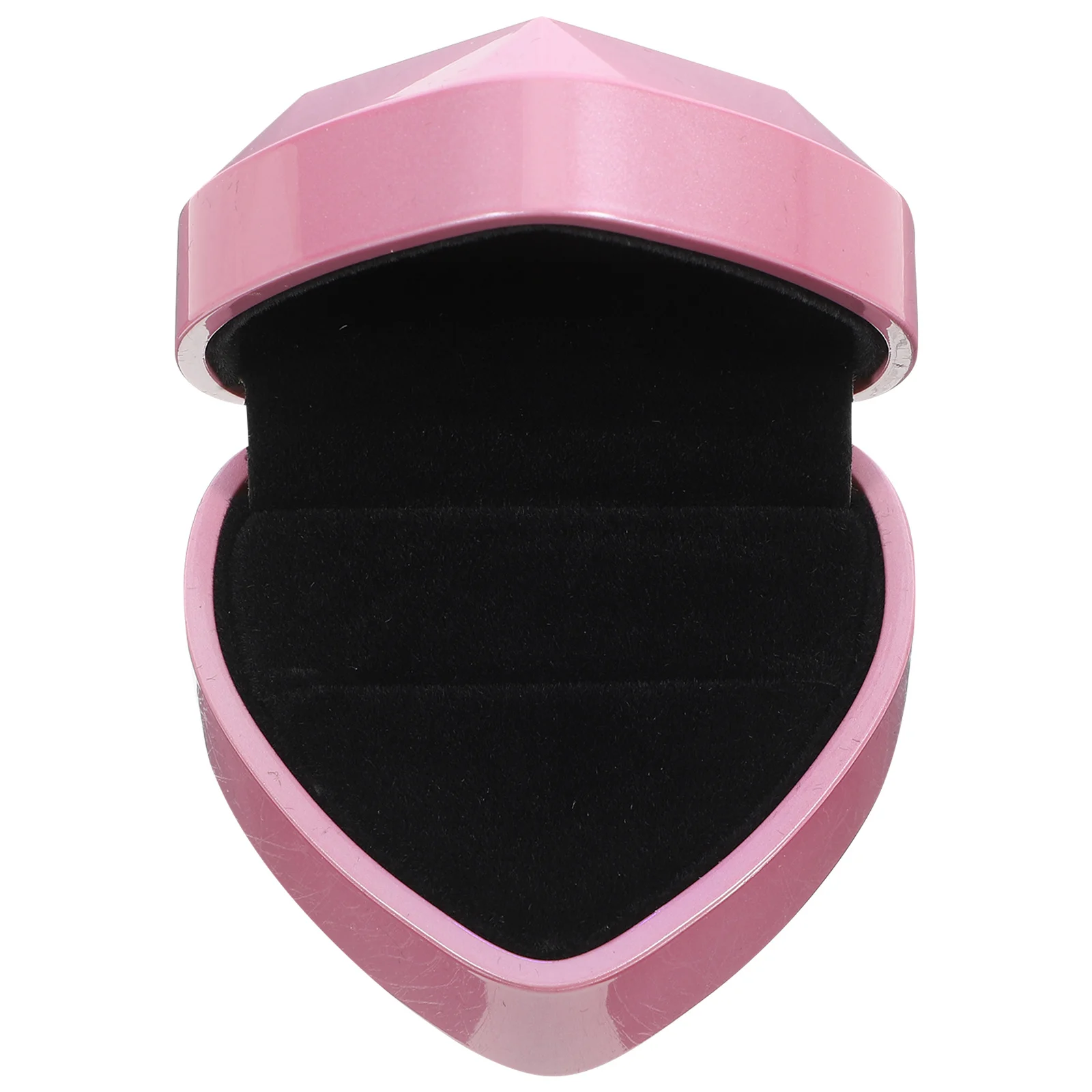 

Heart Shape LED Ring Case Fine Detail Processing Perfect Gift for Loved Ones Proposal Ring Box Jewelry Box
