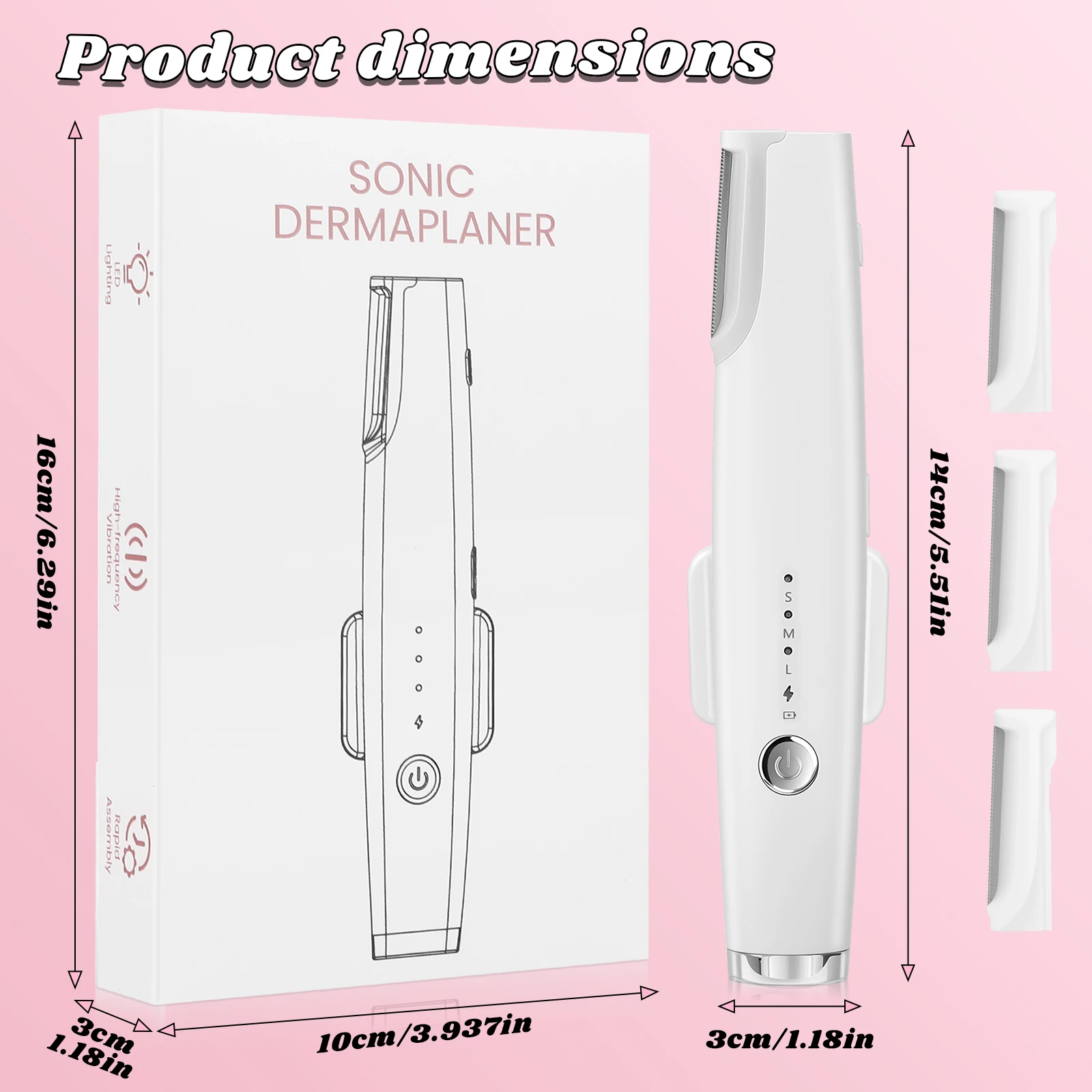 ماكينة تشذيب الحواجب الكهربائية للنساء، ماكينة تشكيل الحواجب الدقيقة غير المؤلمة للرقبة والشفاه العلوية والساق #5