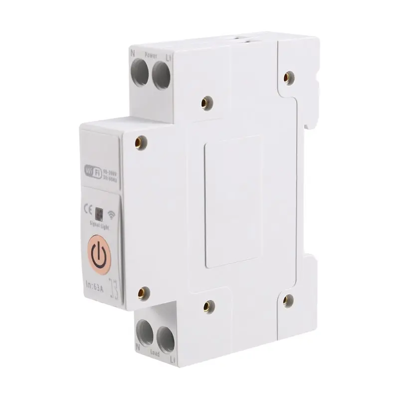 TUYA Wifi Smart Switch Energy Meter 63A 1P+ N MCB Circuit Breaker Timer Functionality Relay-ABIU