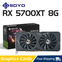 SOYO AMD Radeon RX5700XT RX6600M RX6600XT 8G Gaming Graphics Cards GDDR6 256Bit PCIE4.0x16 for Desktop GPU Video Card For PC