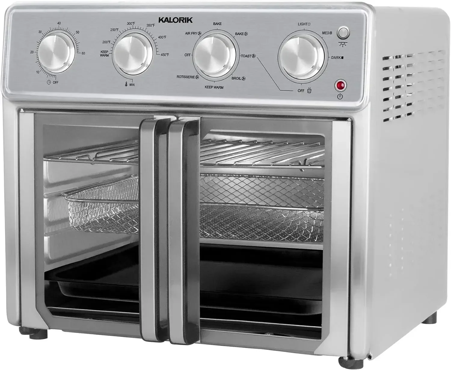 Kalorik MAXX ® Horno freidora de aire, 26 cuartos, tostadora de encimera 9 en 1, combinación de aire: freír, hornear, asar, asador y más