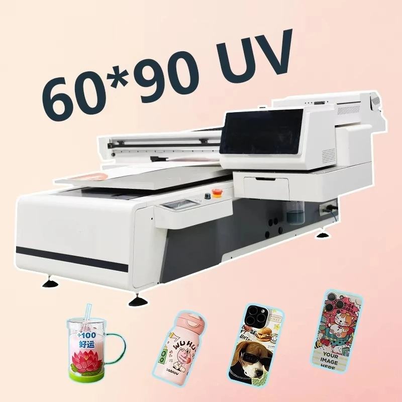 UV Flatbed Printer 6090 3 I3200 Print Heads XP600 Flex Printing System with CCD Camera Scanning & Visual Positioning