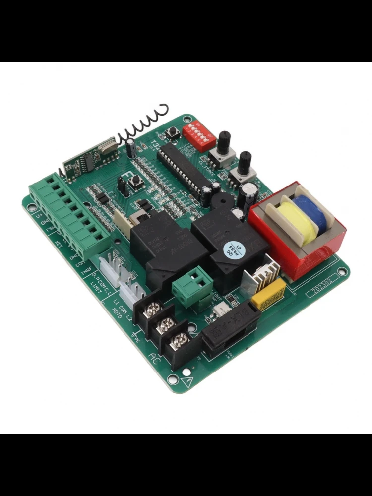Carte de commande de moteur de porte coulissante, Indication LED, Circuit imprimé de moteur de porte électrique avec télécommande, Circuit imprimé de porte coulissante