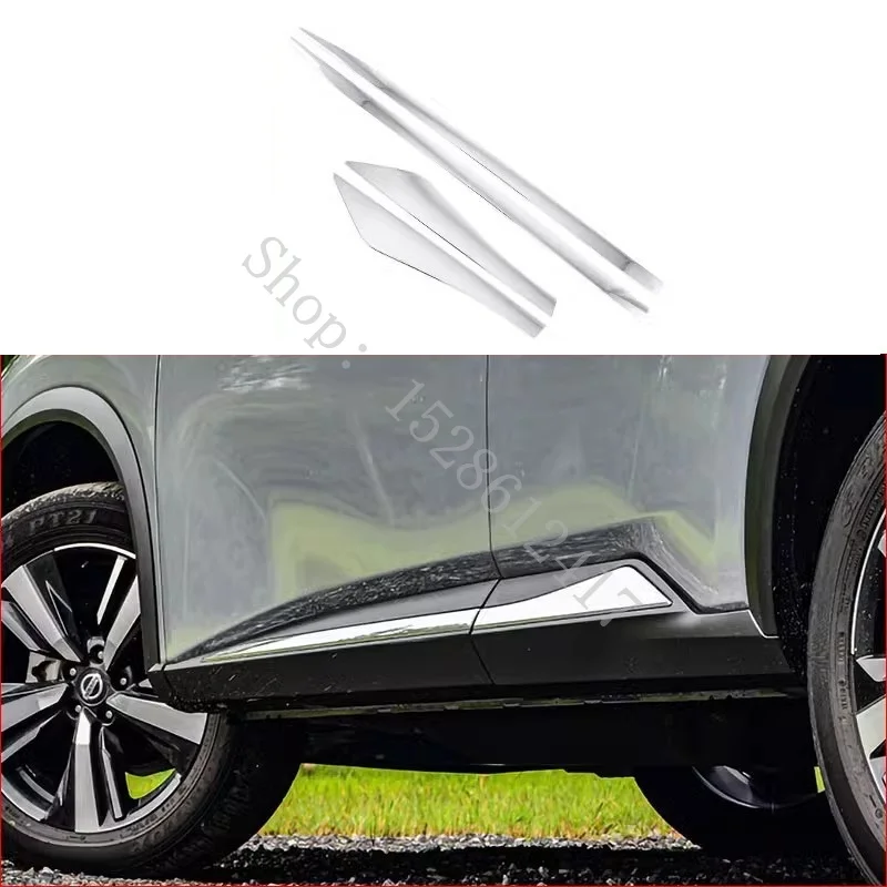 for Nissan X-Trail T33 2022 2023~2025 SIDE DOOR BODY MOLDING TRIM COVER LINE GARNISH PROTECTOR ACCESSORIES