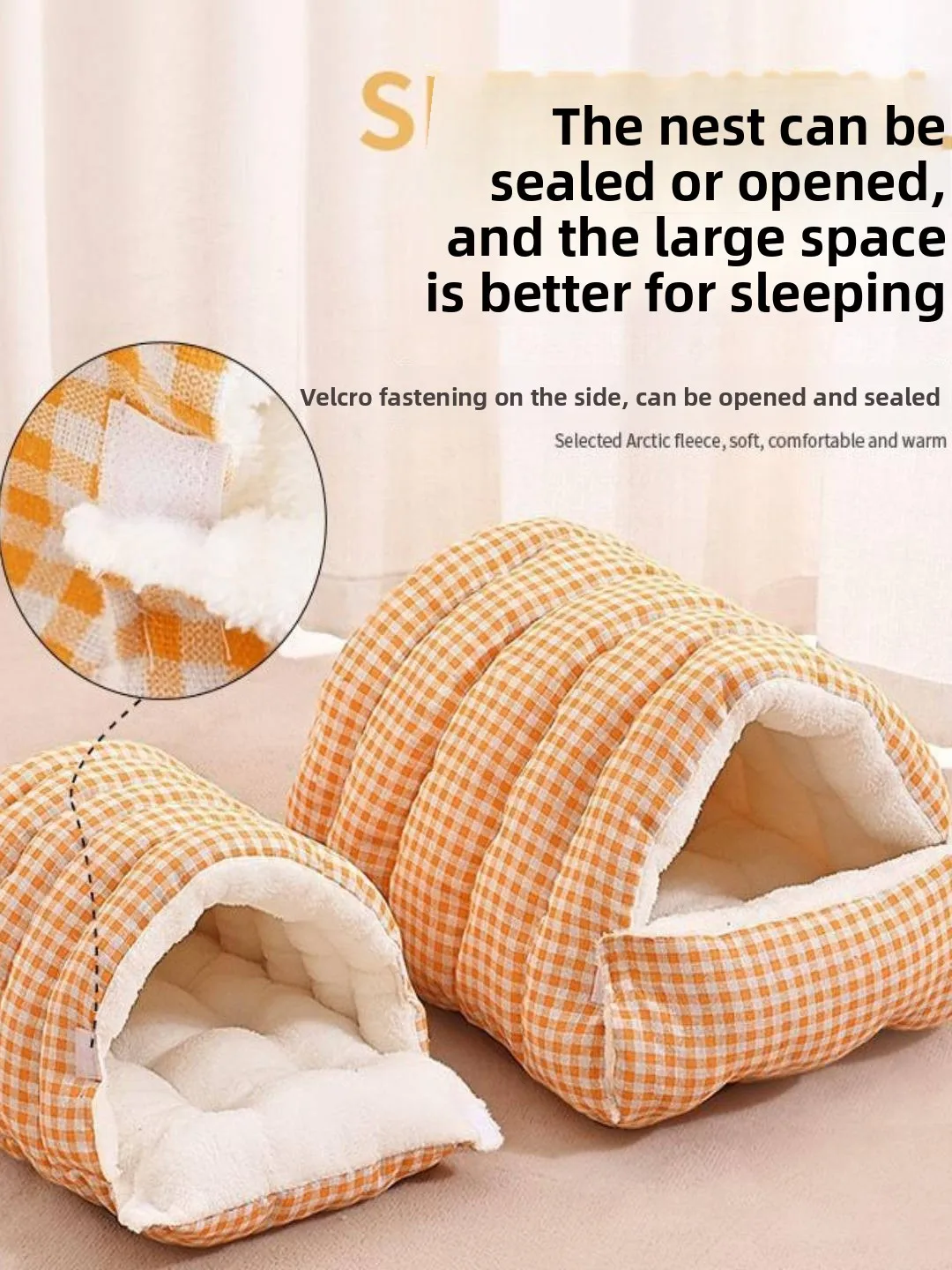 

Лежанка для кошек и собак Thiened: теплая зимняя, в форме дивана, многослойная, с наполнителем из ПП-хлопка, для всех сезонов