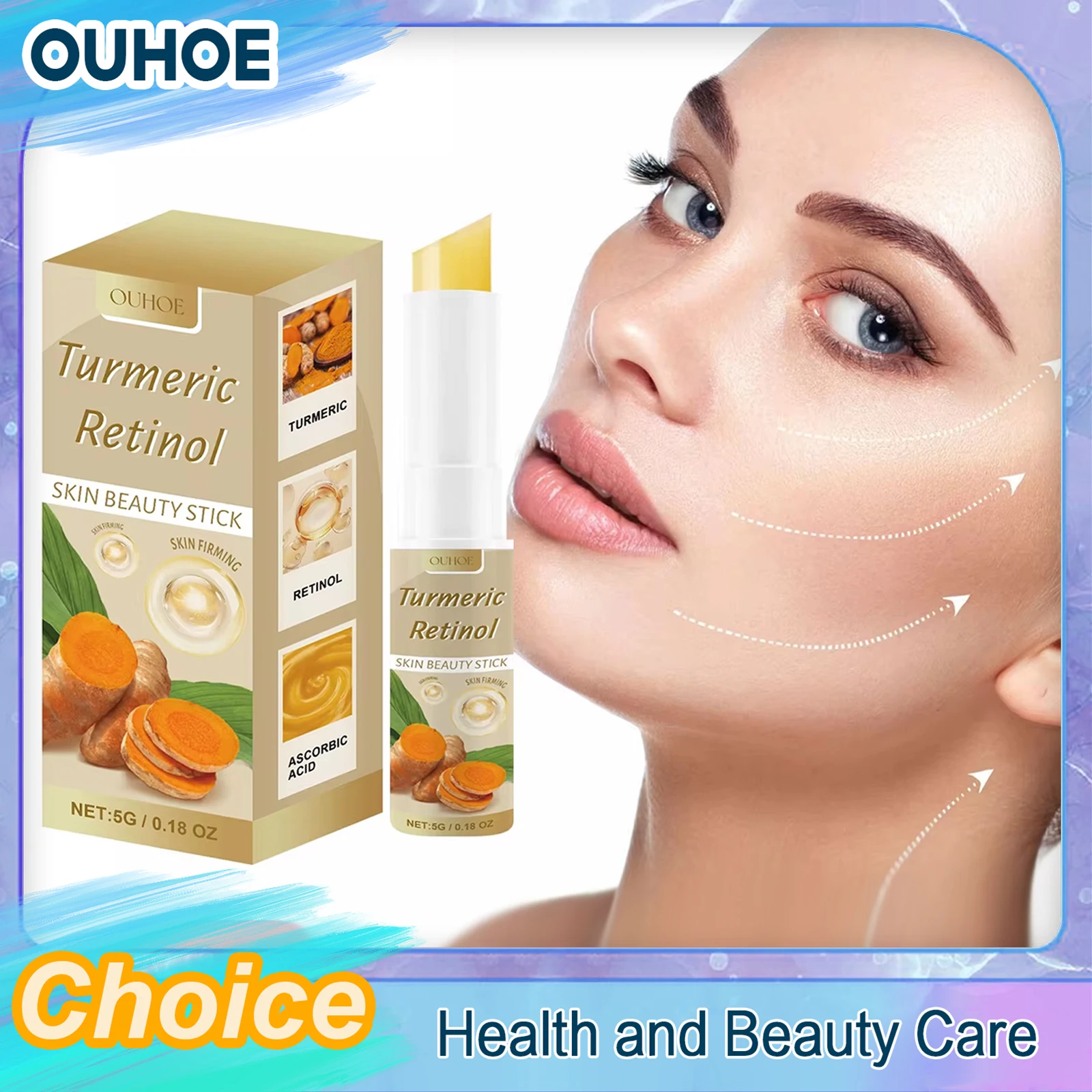 

Face Moisturizer Cream Fade Fine Lines Remove Dark Circles Anti Puffiness Hydration Lift Firming Brighten Turmeric Retinol Stick