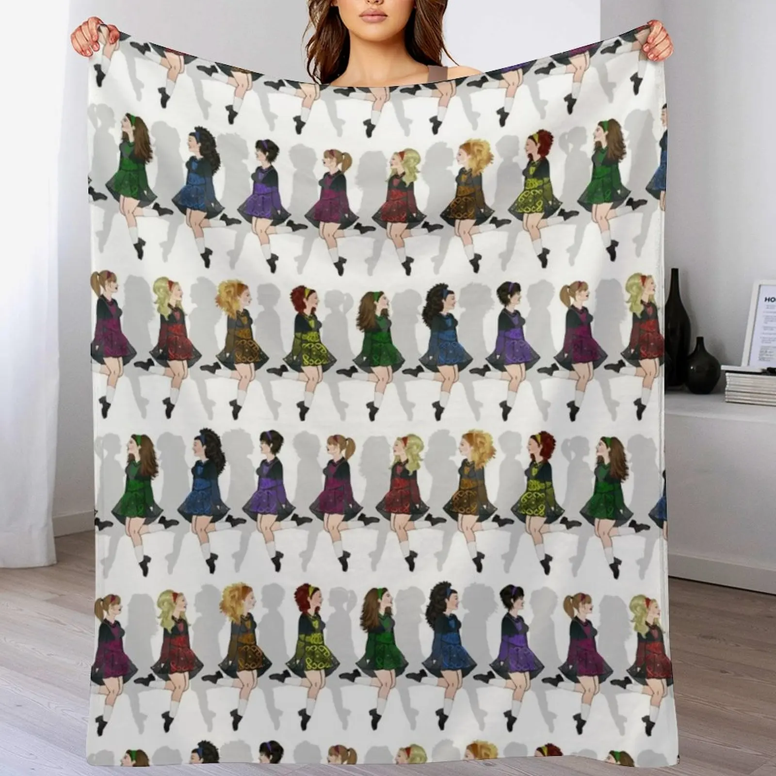 Irish Dance Rainbow Throw Blanket Designers Vintage cosplay anime Moving Large Weighted Blankets - view 4