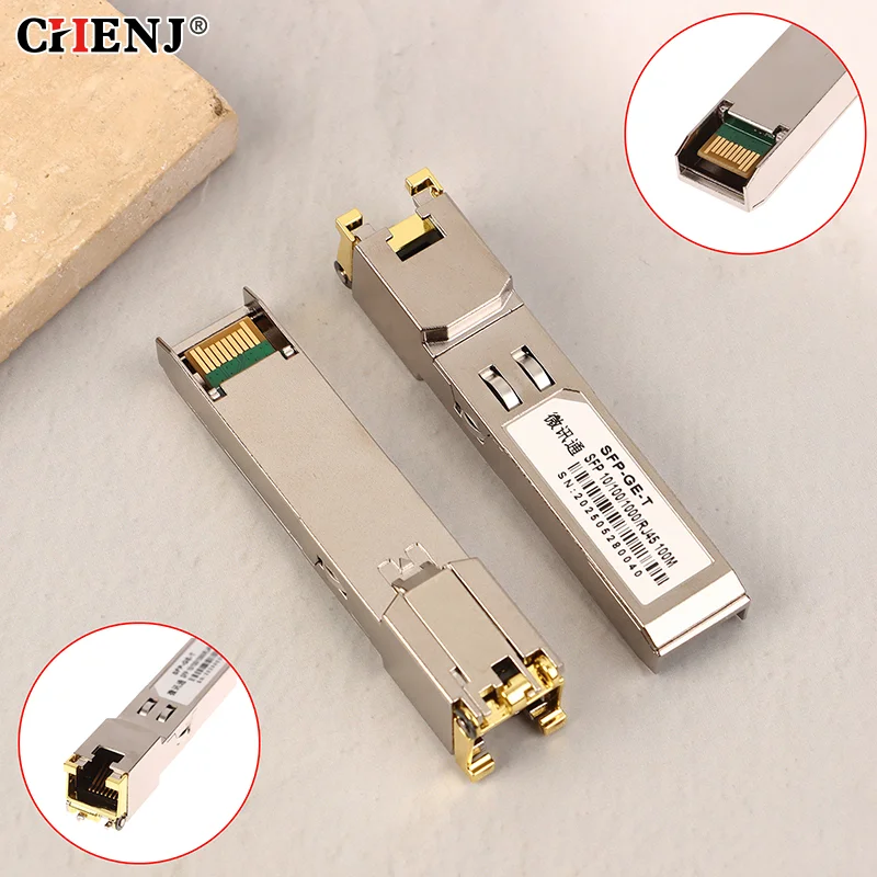 ✉1/2Pcs SFP Copper Module 1G RJ45 Port Fiber SFP Transceiver Module Optical Ethernet Switch