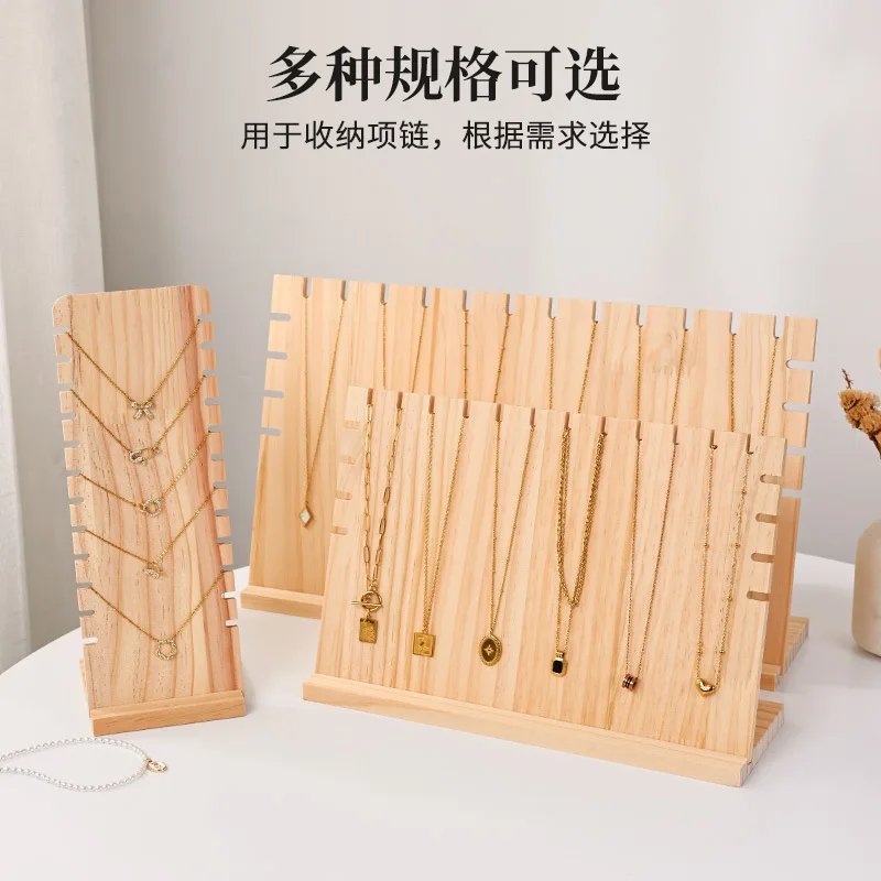 Wooden Necklaces Jewelry Rack Select S/M/L Earring Hair Organizador Bracelet Display Live Streaming Stall Stand Bracelet display