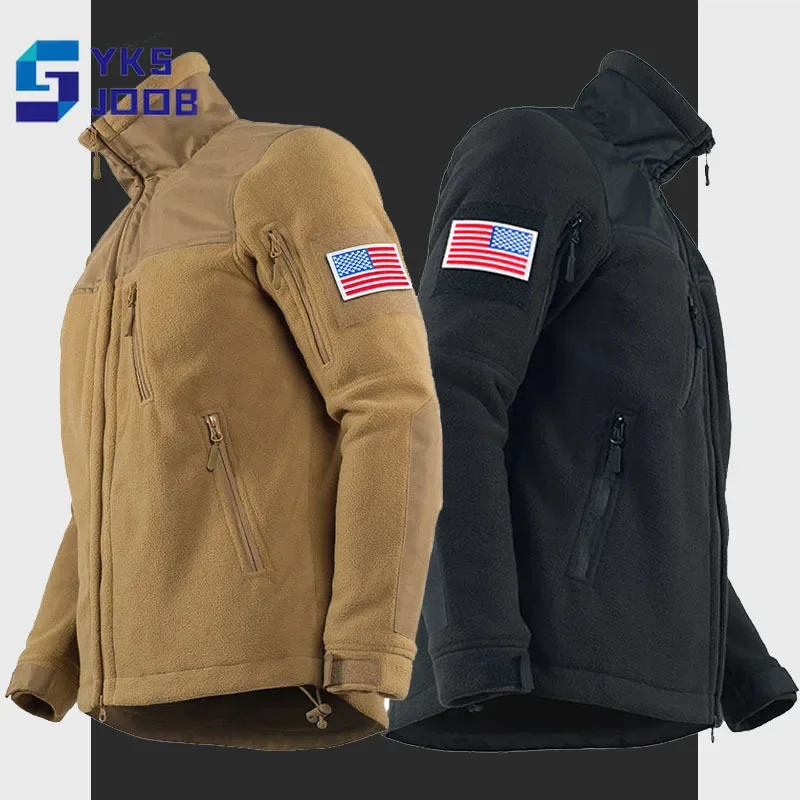 Chaqueta de lana táctica para hombre, abrigo térmico a prueba de viento, transpirable, ideal para senderismo al aire libre, acampada, otoño e invierno, novedad