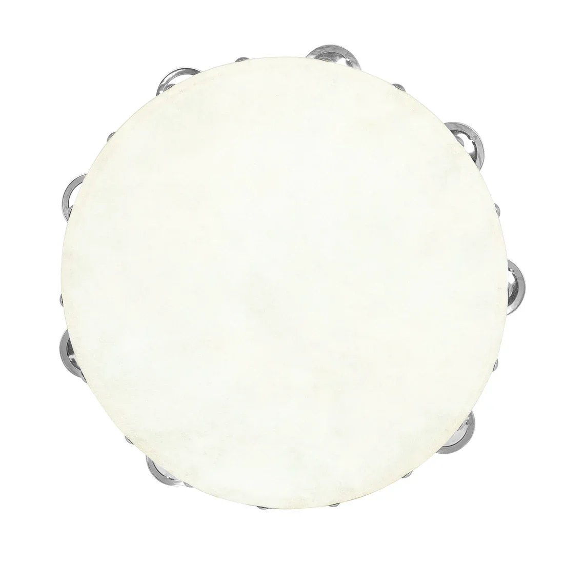 10 Inch Tambourine Sheepskin Hand Drums Percussion Orff  Instrument Tambourine for Christian Dance White Hand Drums