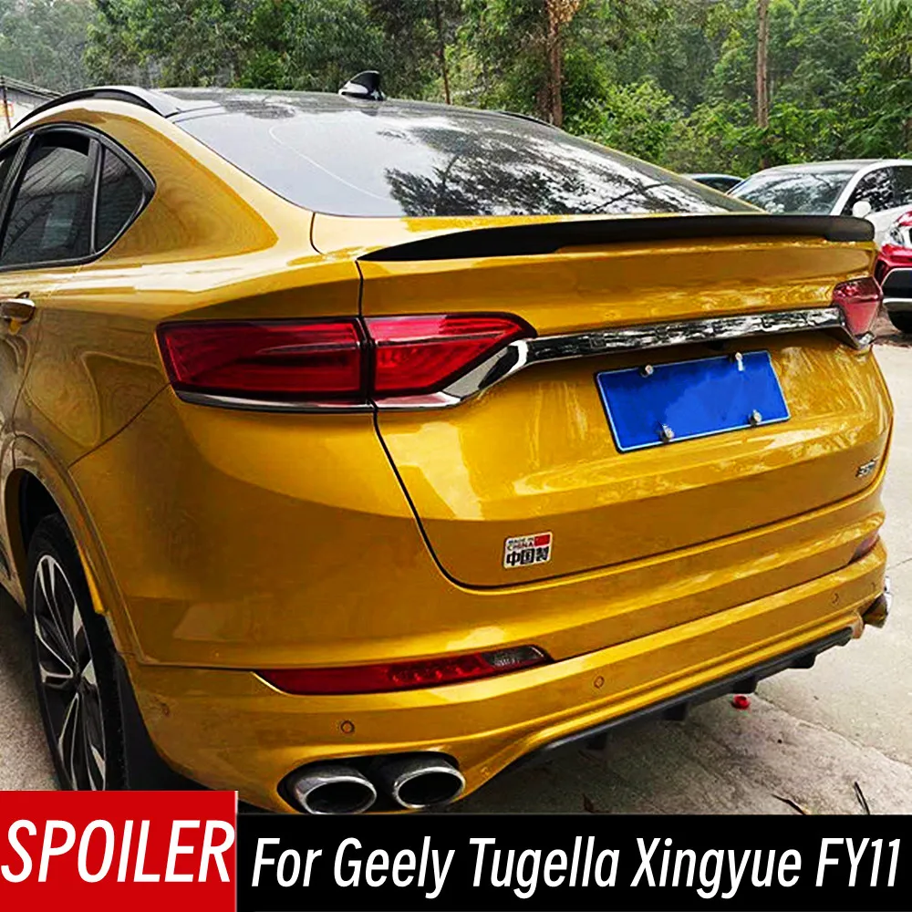 For Geely Tugella Xingyue FY11 2019 20 21 22 Carbon Fibe Rear Trunk Lid Boot Ducktail Spoiler Wings Car Tuning Accessories Part