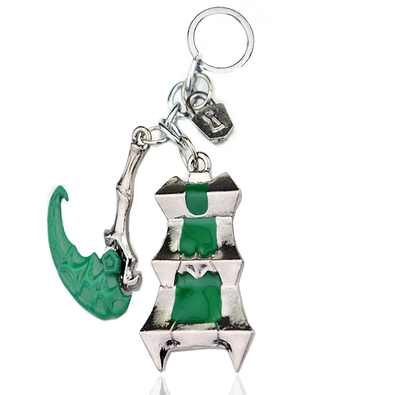 League of Legends Keychain Thresh The Chain Warden Lantern Sickle Pendant Key Chain for Women Men Cosplay Keyring Jewelry