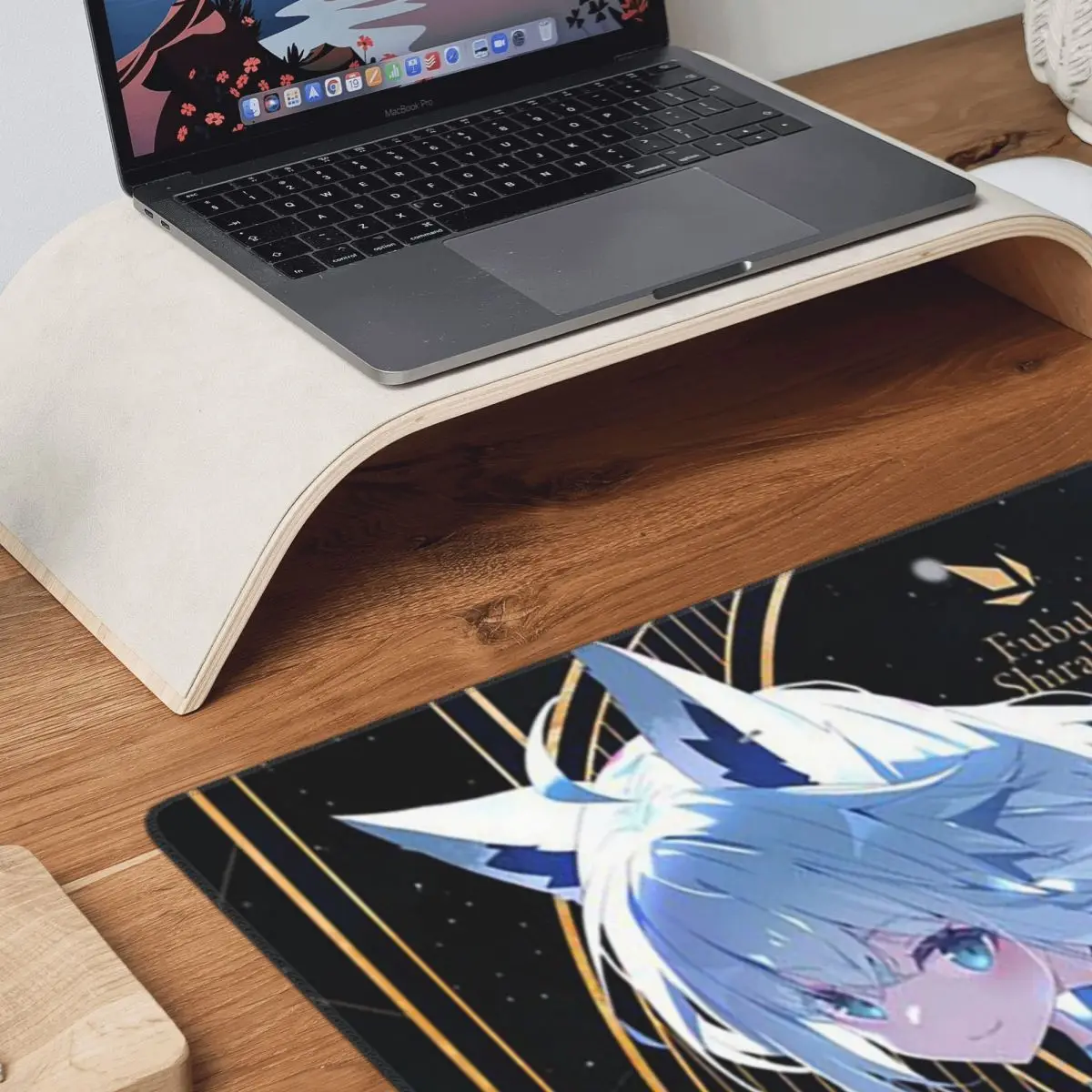 Hololives Karakter Virtual Streaming Langsung Alas Mouse Besar Keyboard Komputer Alas Mouse Gaming PC Alas Meja Aksesori Alas Meja