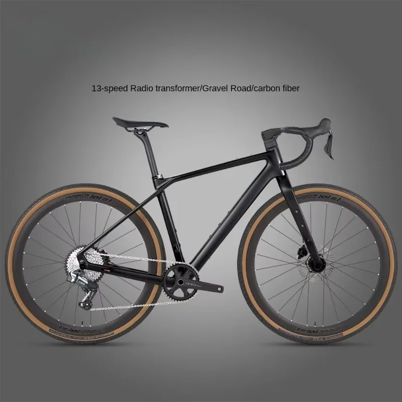 

ATV&UTVX Fiber Gravel Bike 13-Speed Ordinary Pedal Hard Frame Double Disc Brake Aluminum Wheels Racing City Bike Off-Road