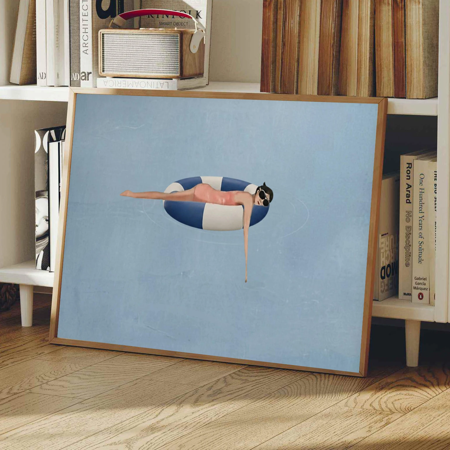 Chic Coastal Lake House Girl Swimming Poster Pool Party Minimalist Beach Prints Diamond Painting Wall Art Picture Home Room De