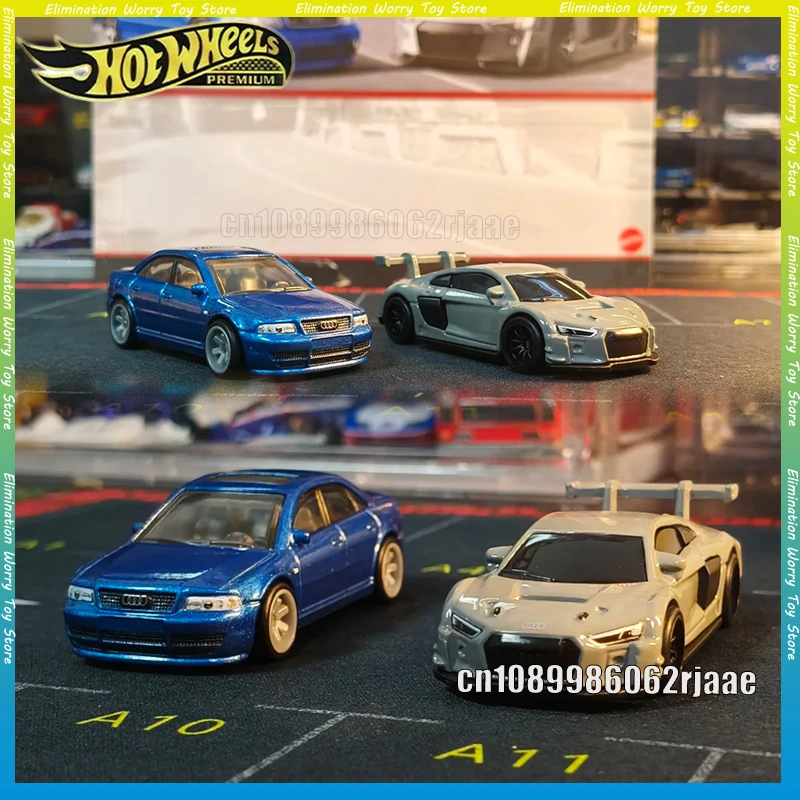 

Hot Wheels Premium Dual Car Set Porsche Nissan Audi Rx7 Iron Sole Rubber Tire Car Culture Hbl96 Collectible Toys Fans Gifts