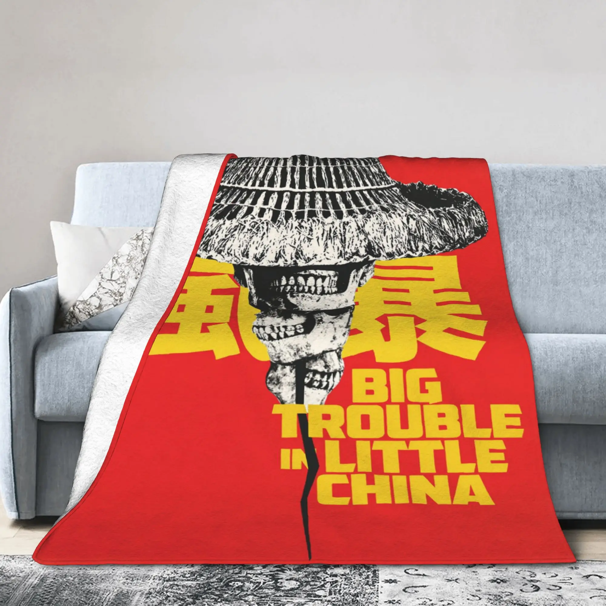 

Novelty Design Big Trouble in Little China Blanket Super Soft Coral Fleece Plush Cozy Throw Blankets Machine Washable