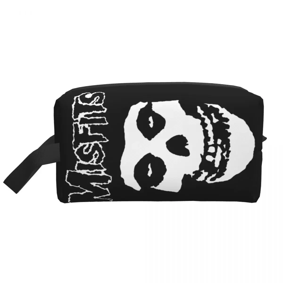 

Custom Misfits Horror Punk Rock Band Travel Cosmetic Bag Women Makeup Toiletry Organizer Lady Beauty Storage Dopp Kit