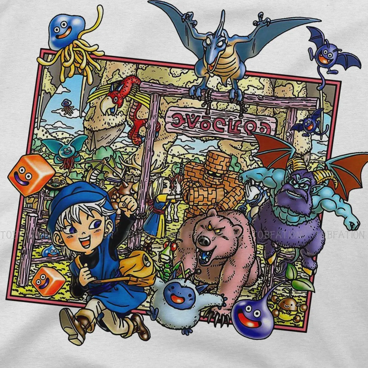 Dragon Quest DQ Monster T Shirt Vintage Fashion Summer Oversized Cotton Men\'s Clothes Harajuku O-Neck TShirt